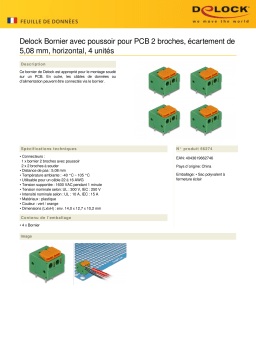 DeLOCK 66274 Terminal block Fiche technique