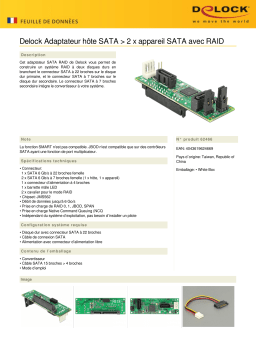 DeLOCK 62466 Converter SATA Host > 2 x SATA Device Fiche technique