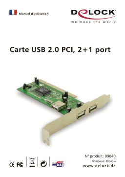 DeLOCK 89040 USB2.0 PCI card, 2+1 port Manuel utilisateur