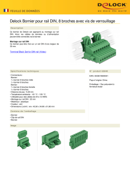 DeLOCK 65940 Terminal block set for DIN rail 8 pin Fiche technique