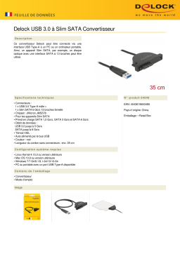 DeLOCK 64048 USB 3.0 to Slim SATA Converter Fiche technique