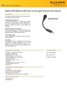 DeLOCK 66499 USB Microphone Fiche technique