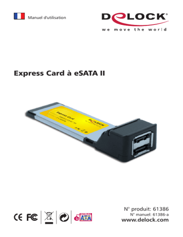 DeLOCK 61386 Express Card > 2 x eSATA 3 Gb/s Manuel utilisateur | Fixfr