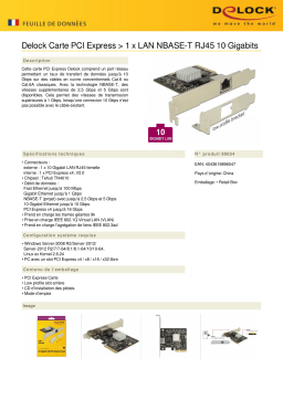 DeLOCK 89654 PCI Express x4 Card 1 x RJ45 10 Gigabit LAN TN4010 Fiche technique