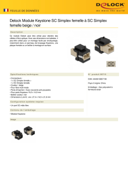 DeLOCK 86715 Keystone Module SC Simplex female to SC Simplex female beige / black Fiche technique