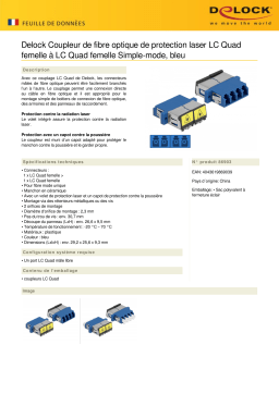 DeLOCK 86903 Optical Fiber Coupler Fiche technique