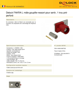 DeLOCK 89752 FAKRA L plug spring pin for crimping 1 prepunched hole Fiche technique