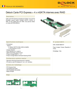 DeLOCK 89373 PCI Express Card > 4 x internal mSATA Fiche technique