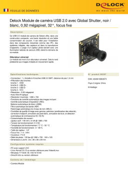 DeLOCK 96397 USB 2.0 Camera Module Fiche technique