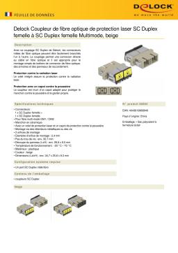 DeLOCK 86894 Optical Fiber Coupler Fiche technique