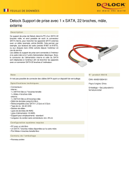 DeLOCK 90418 Slot bracket Fiche technique