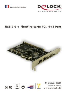 DeLOCK 89050 USB2.0 + FireWire PCI Card, 4+2 Port Manuel utilisateur