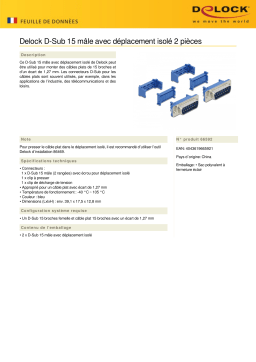 DeLOCK 66592 D-Sub 15 male Fiche technique