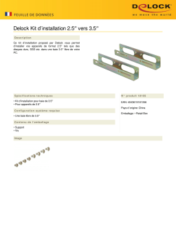 DeLOCK 18105 Installation Kit 2.5″ to 3.5″ Fiche technique