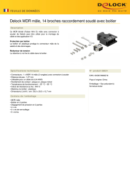 DeLOCK 66621 MDR male 14 pin solder connection Fiche technique