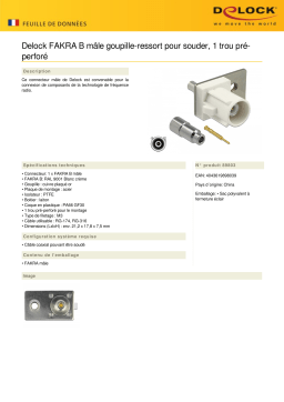 DeLOCK 89803 FAKRA B plug spring pin for soldering 1 prepunched hole Fiche technique