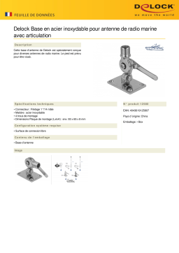 DeLOCK 12580 Base for marine radio antenna Fiche technique