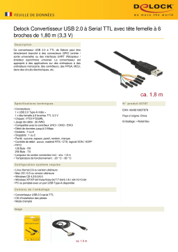 DeLOCK 83787 USB 2.0 to Serial TTL Converter Fiche technique