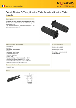 DeLOCK 86525 D-Type Module Speaker Twist female to Speaker Twist female Fiche technique