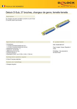 DeLOCK 65104 D-Sub 37 pin Gender Changer female to female Fiche technique