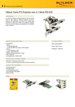 DeLOCK 89557 PCI Express Card to 4 x Serial RS-232 Fiche technique