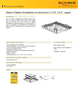 DeLOCK 21333 Aluminium installation frame 2 x 2.5″ to 3.5″ silver Fiche technique