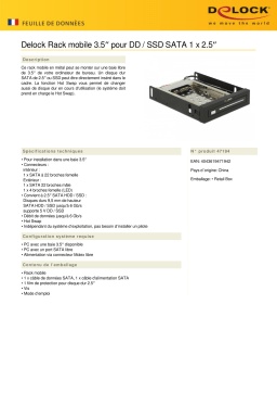 DeLOCK 47194 3.5″ Mobile Rack for 1 x 2.5″ SATA HDD / SSD Fiche technique