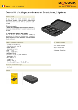 DeLOCK 64066 Toolkit for Computer and Smart Phones 23 parts Fiche technique