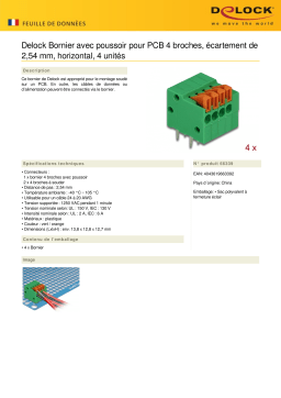 DeLOCK 66339 Terminal block Fiche technique