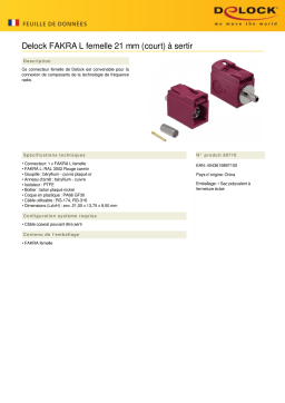 DeLOCK 89710 FAKRA L jack 21 mm (short) for crimping Fiche technique