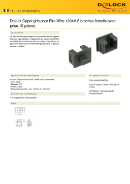 DeLOCK 64032 Dust Cover for Fire Wire 1394A 6 pin female Fiche technique