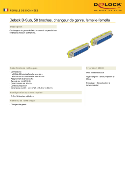 DeLOCK 65002 D-Sub 50 pin Gender Changer female to female Fiche technique