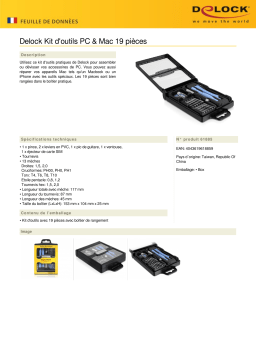 DeLOCK 61885 PC & Mac Tooling Kit 19-Piece Fiche technique