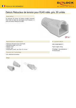 DeLOCK 86727 Strain relief for RJ45 plug grey 20 pieces Fiche technique