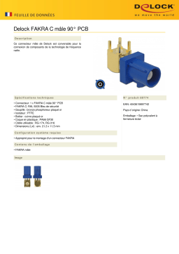 DeLOCK 89774 FAKRA C plug 90° PCB Fiche technique