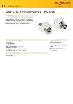 DeLOCK 86301 Keystone Module BNC female > BNC female Fiche technique