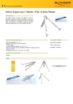 DeLOCK 20646 Stand for Tablet / iPad / E-Book-Reader Fiche technique