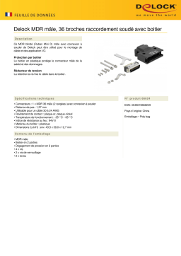 DeLOCK 66624 MDR male 36 pin solder connection Fiche technique