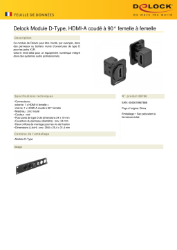 DeLOCK 86786 D-Type Module HDMI-A 90° angled female to female Fiche technique