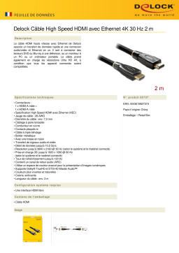 DeLOCK 82737 High Speed HDMI Fiche technique