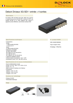 DeLOCK 93250 3G-SDI Splitter 1 in > 4 out Fiche technique