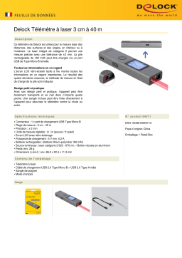 DeLOCK 64071 Laser Distance Meter 3 cm - 40 m Fiche technique