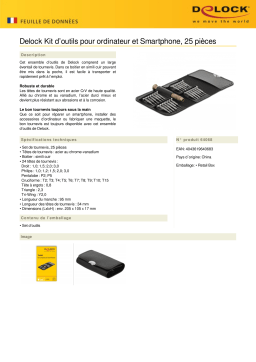 DeLOCK 64068 Toolkit for Computer and Smart Phones 25 parts Fiche technique