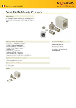 DeLOCK 89714 FAKRA B jack 90° for crimping Fiche technique