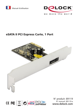 DeLOCK 89119 eSATA II PCI Express Card, 1 Port Manuel utilisateur