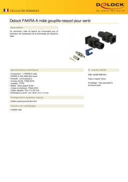 DeLOCK 89755 FAKRA A plug spring pin for crimping Fiche technique