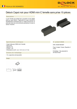 DeLOCK 64028 Dust Cover for HDMI mini-C female Fiche technique