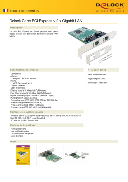 DeLOCK 89358 PCI Express Card > 2 x Gigabit LAN Fiche technique