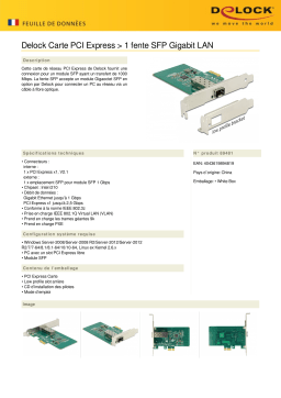 DeLOCK 89481 PCI Express x1 Card 1 x SFP Gigabit LAN i210 Fiche technique