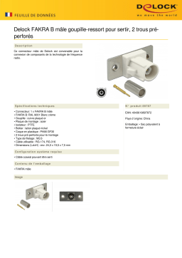 DeLOCK 89787 FAKRA B plug spring pin for crimping 2 prepunched holes Fiche technique